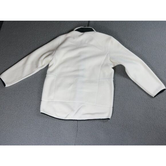 New Rains Coats Mens XL White Heavy Long Fleece Jacket Fossil Button Pockets - Picture 4 of 14